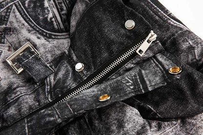 Minimalist Graffiti Printed Loose Hip Hop Jacket