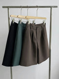 Vintage High-waist Straight Shorts