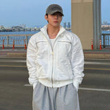 Versatile Patchwork Stand Collar Zipper Jacket