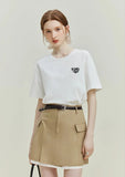 Slim Fit Round Neck Letter T-Shirt
