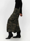 Cozy Vintage Camo Baggy Pleated Denim Jorts