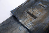 Durable Ripped Fake Two Piece Wide Leg Jeans