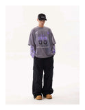 Vintage American Style Letter Print Long Sleeve T-Shirt