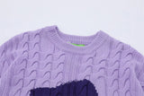 Midnight Navy Flower Print Sweater
