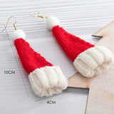 Cute Christmas Holiday Santa Hat Earrings