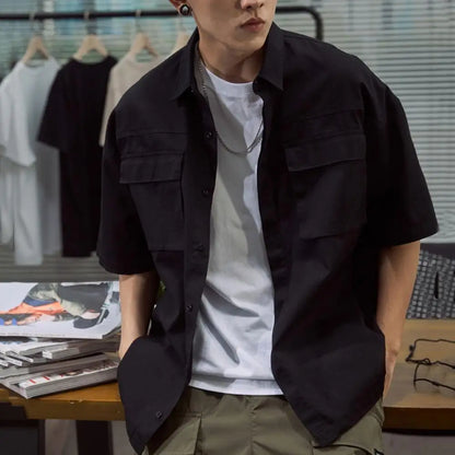 Military Cargo Short Sleeve Shirt