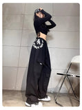 Black Ripped Loose Hip Hop Jeans