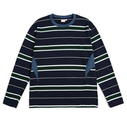 Striped Japanese Minimalist Long Sleeve T-Shirt