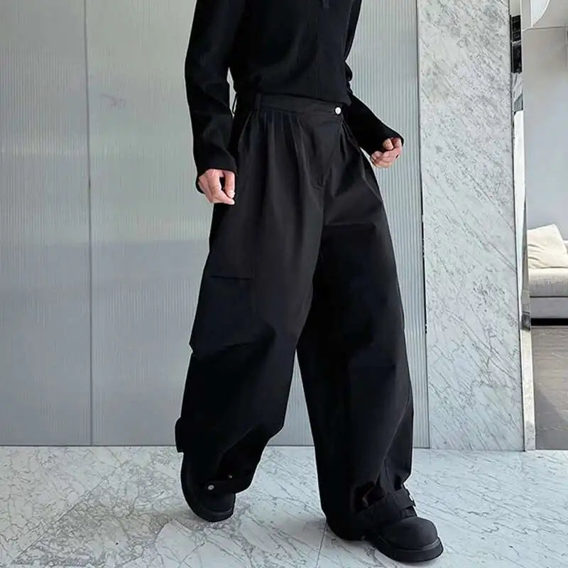 Casual Original Splicing Design Wide Leg Pants