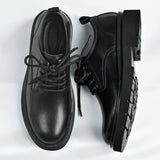 Black High-End British Style Leather Shoes