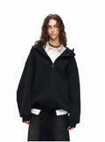 Women Cool Thick Oversize Zip-Up Sweatshirt
