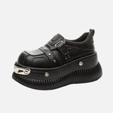 Chunky Black Gothic Platform Heels Shoes