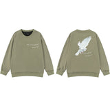 Pigeon Graphic Print Loose Sweatshirt