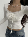 Bust Bow Ruched Coquette Top