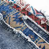 Y2K Thick Winter Patchwork Denim Jacket