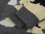 Winter Streetwear Camouflage Knitwear Cardigan