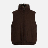 Effortless Fur Stand Collar Vest