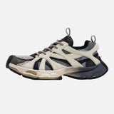 Gradient Mesh Splicing Chunky Platform Sneakers