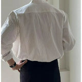 Striped Japanese Style Vintage Business Shirt