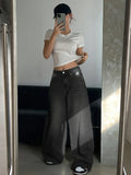 Elegant High Waist Wide Leg Jeans