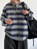 Japanese Retro Stripe Loose Sweatshirt