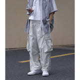 Elastic-waist Polyester Cargo Pants
