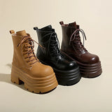 Ankle Boots PU Thick Sole Boots