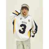 Color Blocked Loose Long Sleeve Sweatshirt