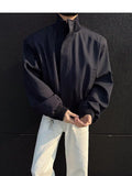 Cool Trendy Oversized Stand Up Collar Jacket