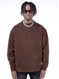 Suede Solid Long Sleeve T-shirt