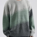 Stylish Screw Thread Round Neck Knitted Sweater