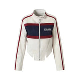 Japanese Style Retro Contrasting Color Casual Jacket
