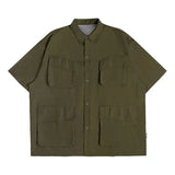 Trendy Japanese Black Casual Sleeve Shirt