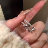 Romantic Pearl  Double Layer Star Ring