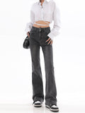 High Waist Flare Retro Denim Pants