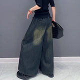 Vintage Chinese Style Peacock Embroidery Jeans