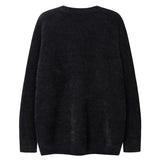 Women Cozy Fuzzy Butterfly Knitted Casual Sweater