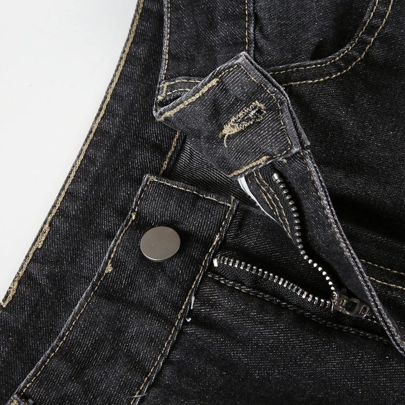Floral Embroidered Flared Jeans