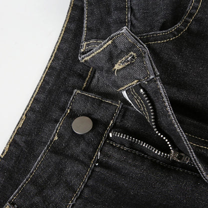 Floral Embroidered Flared Jeans