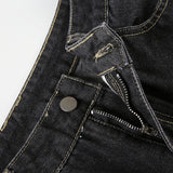 Floral Embroidered Flared Jeans