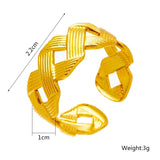Cross Cutout Stainless Steel Open Ring