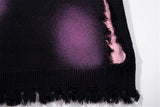 Essential Distressed Letter Graphic Knitted Sweater
