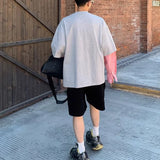 Oversize Korean Style Contrast Stitching T-Shirt