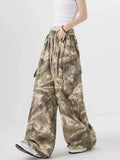 Women Vintage High Waist Camouflage Cargo Pants