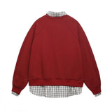 Insulated Streetwear Letter Print Fake Two-Piece Sweatshirts