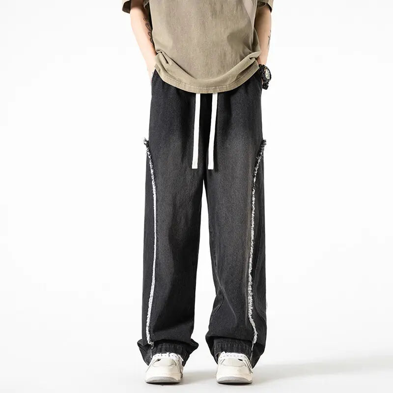 Long-Lasting Distressed High Waist Baggy Jeans