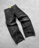 Y2K Distressed Retro Embroidery Jeans