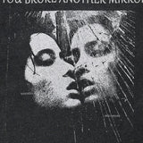 Retro Washed Black Faded Graphic Mirror T-Shirt