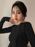 Solid Bright Line Long Sleeve T-shirt