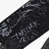 Gothic Graffiti Print Denim Pants